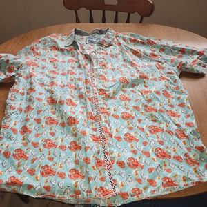 Huntington Beach Club Mens Button Down Lobster Shirt